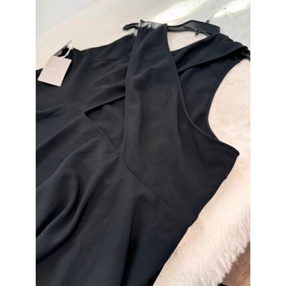 New Chelsea28 Women's Size 3X Cross Back Cutout Dress in Black - Picture 6 of 13